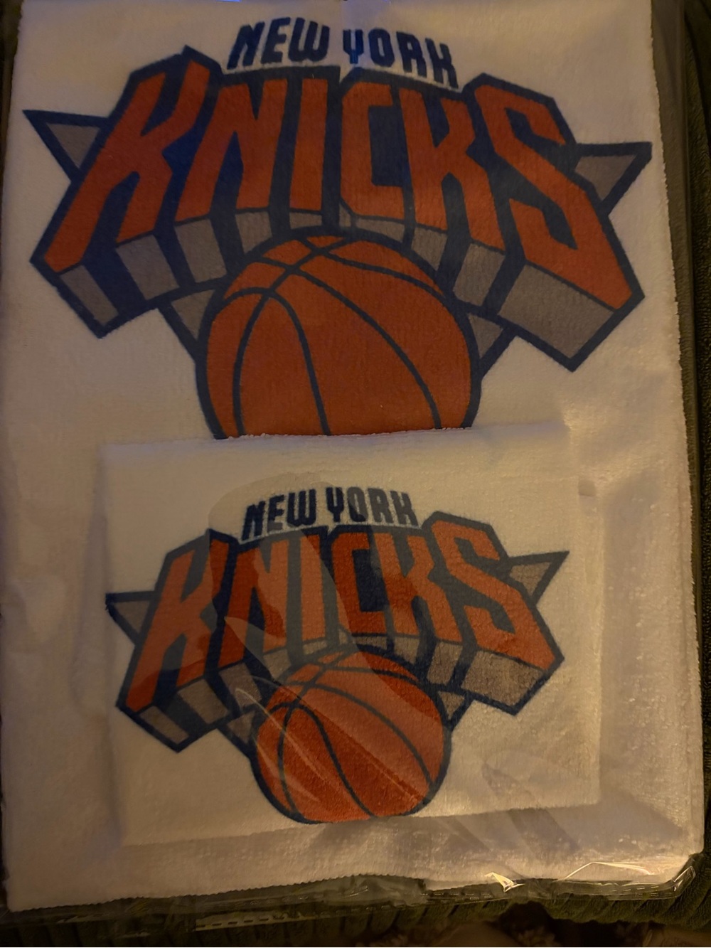 New York Knicks Logo Towels - Orange & Blue, NEW